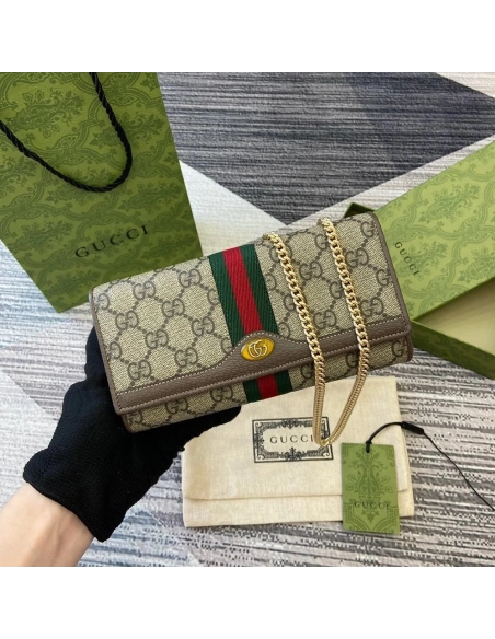 Gucci Ophidia GG Supreme canvas chain Bags 546592 19X10X3cm,Gucci Bags,BAGS