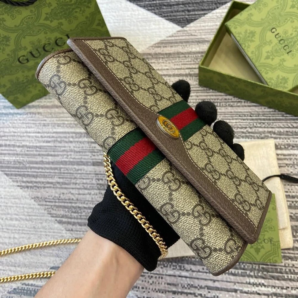 Gucci Ophidia GG Supreme canvas chain Bags 546592 19X10X3cm,Gucci Bags,BAGS