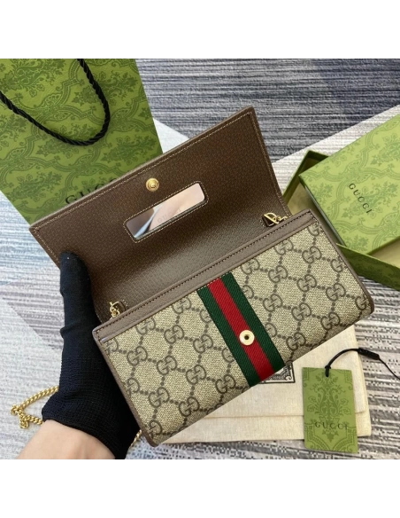 Gucci Ophidia GG Supreme canvas chain Bags 546592 19X10X3cm,Gucci Bags,BAGS