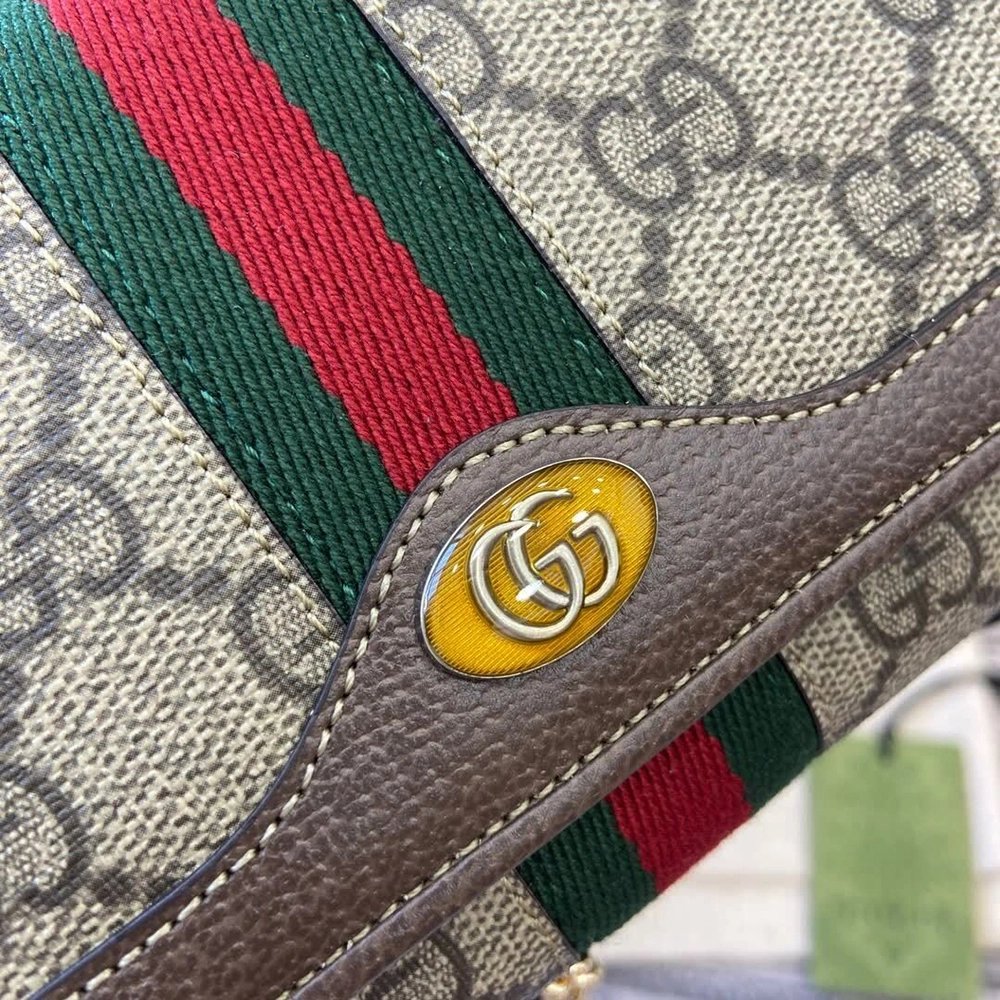 Gucci Ophidia GG Supreme canvas chain Bags 546592 19X10X3cm,Gucci Bags,BAGS