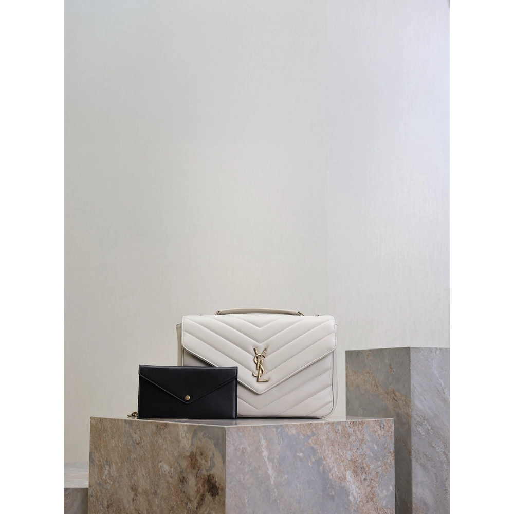 Saint Laurent LOULOU Large Quilted Lambskin Handbag 803541 32X22X10cm,YSL Bags,BAGS
