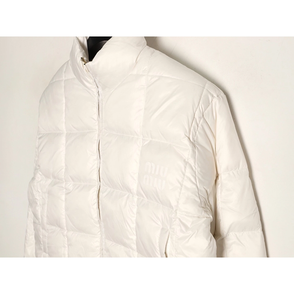 Miu Miu plaid short down jacket,Miu Miu Jacket,Jacket,APPAREL