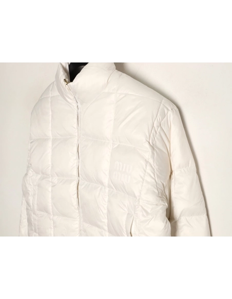 Miu Miu plaid short down jacket,Miu Miu Jacket,Jacket,APPAREL