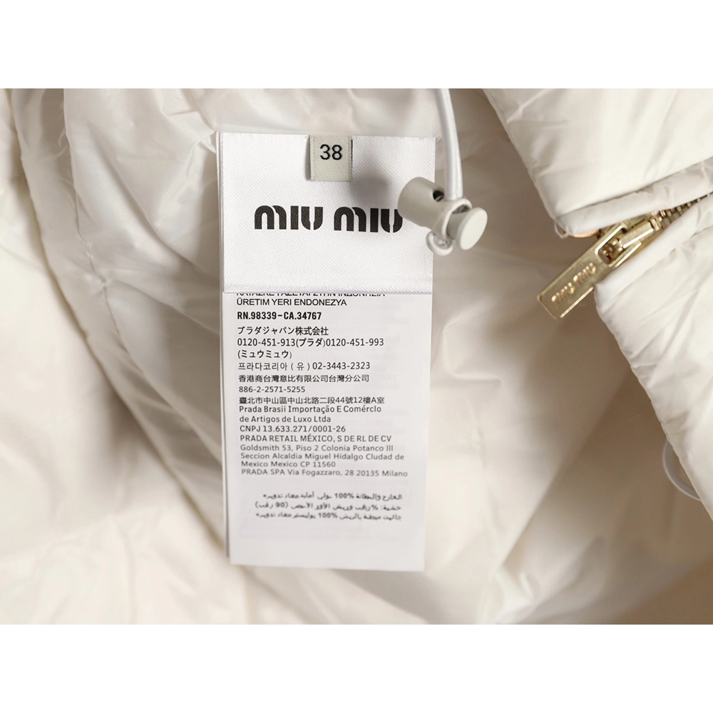 Miu Miu plaid short down jacket,Miu Miu Jacket,Jacket,APPAREL