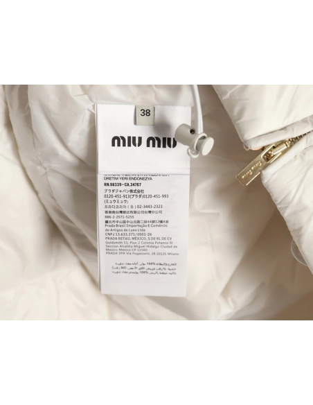 Miu Miu plaid short down jacket,Miu Miu Jacket,Jacket,APPAREL