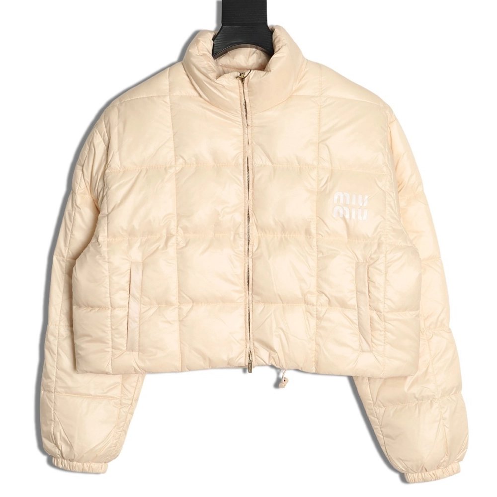 Miu Miu plaid short down jacket,Miu Miu Jacket,Jacket,APPAREL