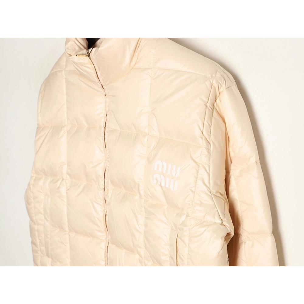 Miu Miu plaid short down jacket,Miu Miu Jacket,Jacket,APPAREL