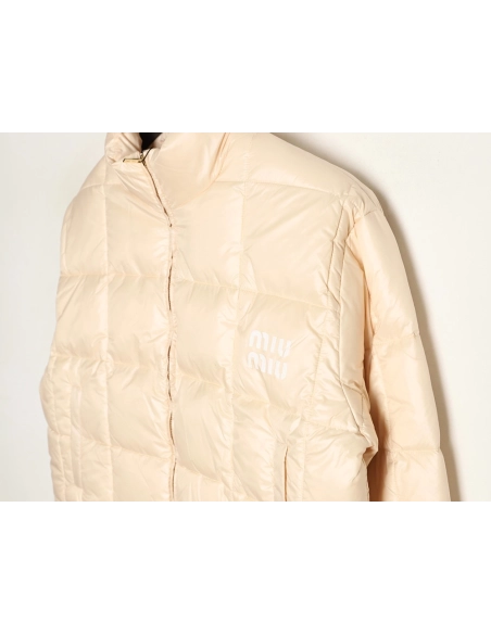 Miu Miu plaid short down jacket,Miu Miu Jacket,Jacket,APPAREL