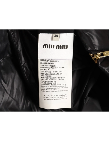 Miu Miu plaid short down jacket,Miu Miu Jacket,Jacket,APPAREL