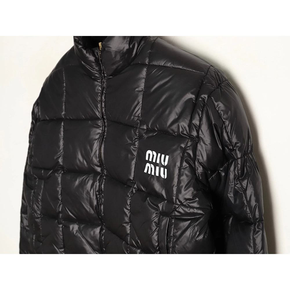 Miu Miu plaid short down jacket,Miu Miu Jacket,Jacket,APPAREL