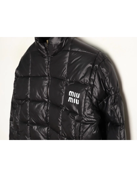 Miu Miu plaid short down jacket,Miu Miu Jacket,Jacket,APPAREL