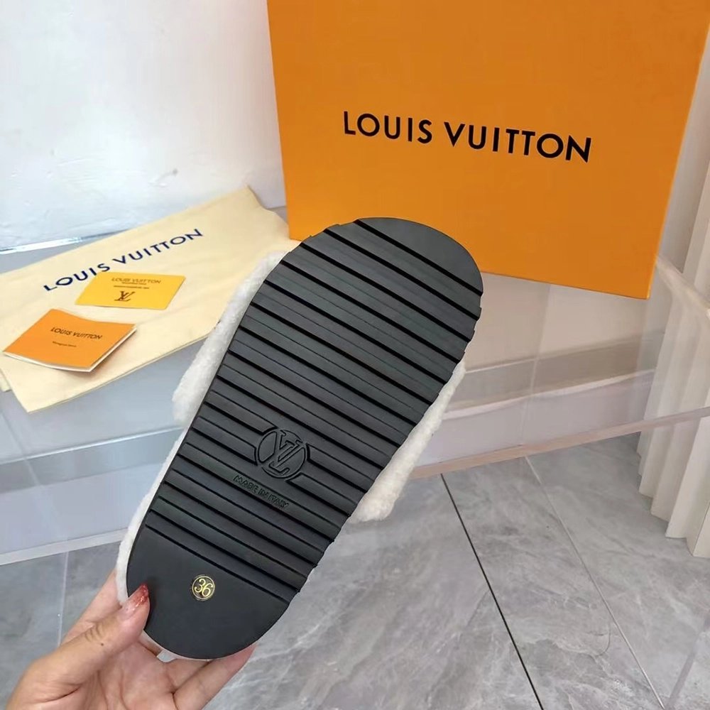 Louis Vuitton Shearling Paseo Mule 1A8VFJ,Louis Vuitton Slides,LOUIS VUITTON Sneakers,More Brands