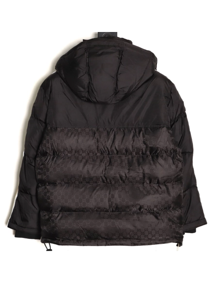 Gucci reflective G jacquard striped down jacket,Gucci Jacket,Jacket,APPAREL