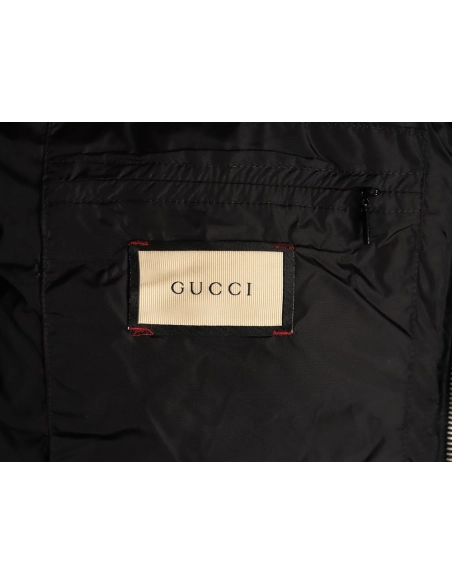 Gucci reflective G jacquard striped down jacket,Gucci Jacket,Jacket,APPAREL