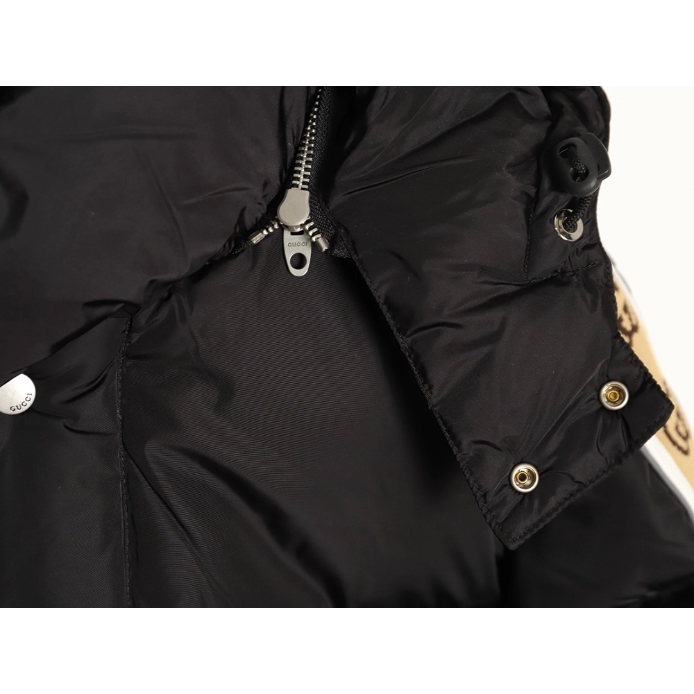 Gucci reflective G jacquard striped down jacket,Gucci Jacket,Jacket,APPAREL