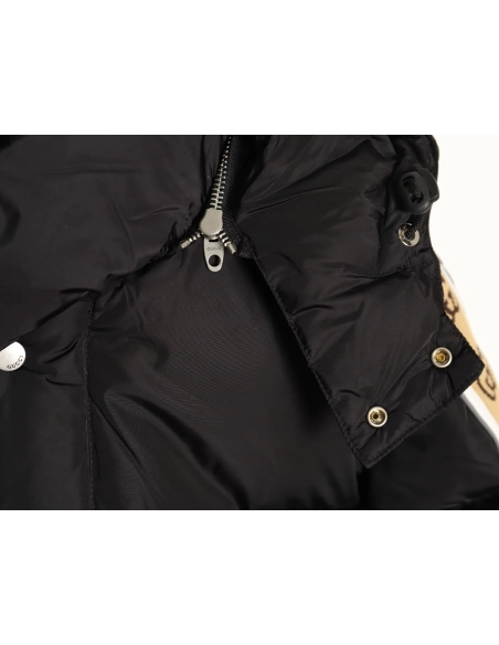 Gucci reflective G jacquard striped down jacket,Gucci Jacket,Jacket,APPAREL