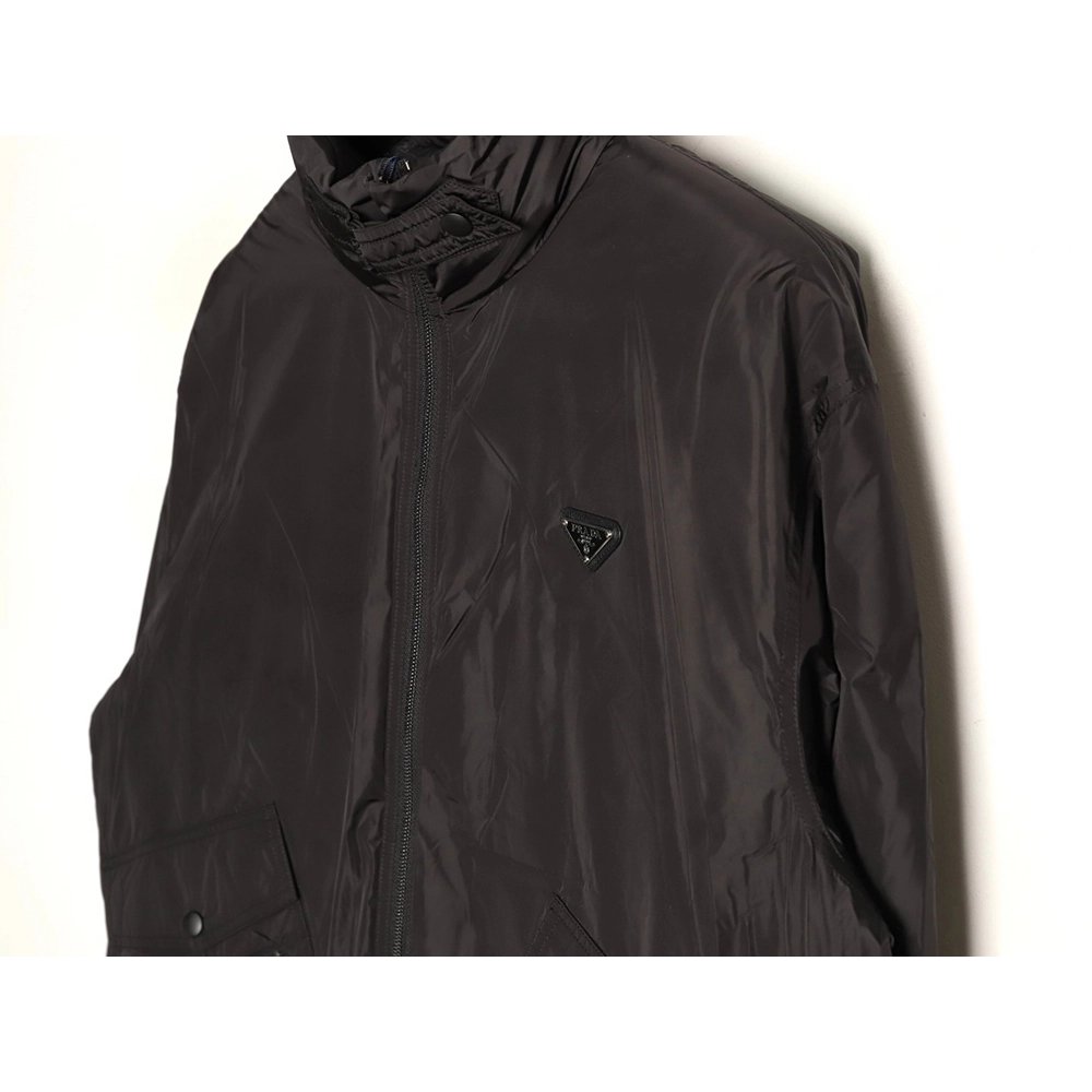 Prada fleece jacket with double flap pockets,Prada Jacket,Jacket,APPAREL