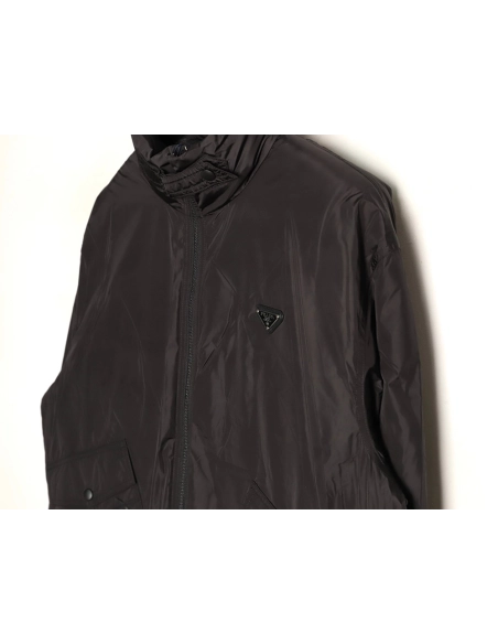 Prada fleece jacket with double flap pockets,Prada Jacket,Jacket,APPAREL
