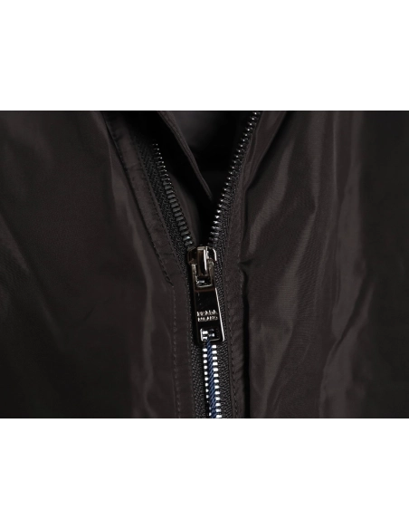 Prada fleece jacket with double flap pockets,Prada Jacket,Jacket,APPAREL