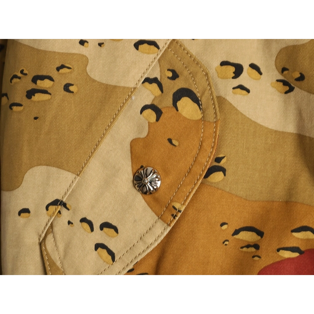 Chrome Hearts Camouflage Flight Stand Collar Baseball Jacket,Chrome Hearts Jacket,Jacket,APPAREL