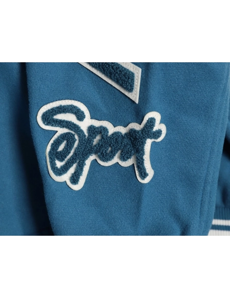 Stussy terry cloth embroidered letter baseball jacket,Stussy Jacket,Jacket,APPAREL