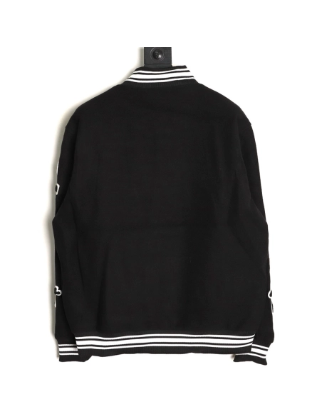 Stussy terry cloth embroidered letter baseball jacket,Stussy Jacket,Jacket,APPAREL