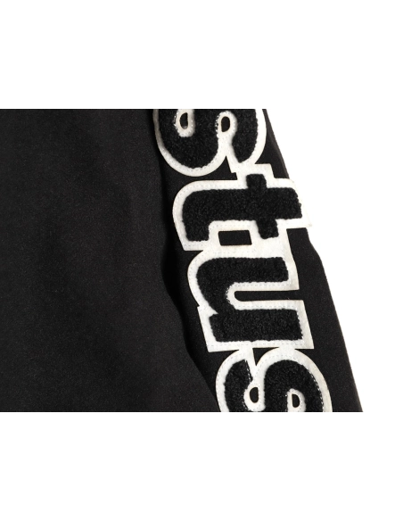 Stussy terry cloth embroidered letter baseball jacket,Stussy Jacket,Jacket,APPAREL