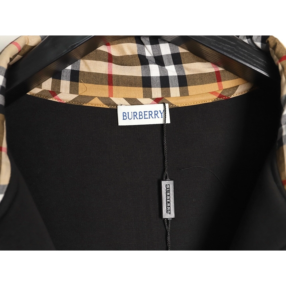 Burberry Equestrian Embroidery Air Layer Double Zipper Jacket,Burberry Jacket,Jacket,APPAREL