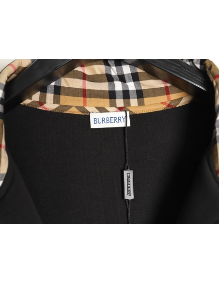 Burberry Equestrian Embroidery Air Layer Double Zipper Jacket,Burberry Jacket,Jacket,APPAREL