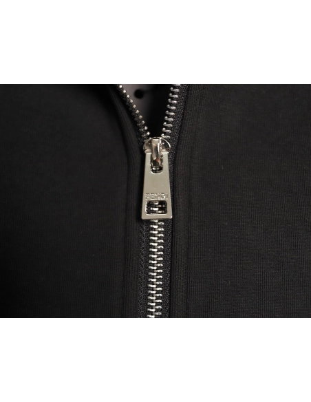 Fendi Small Glasses Embroidered Air Layer Double Zipper Collar Jacket,Fendi Jacket,Jacket,APPAREL