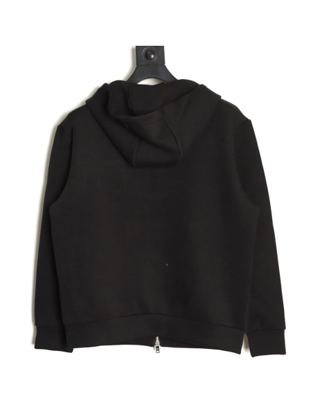 Prada red logo trim rubber strip air layer double zipper hooded jacket,Prada Jacket,Jacket,APPAREL