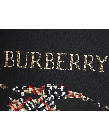 Burberry Classic Horse CrossStitch Sweatshirt,Burberry Sweatshirt,Sweatshirt,APPAREL