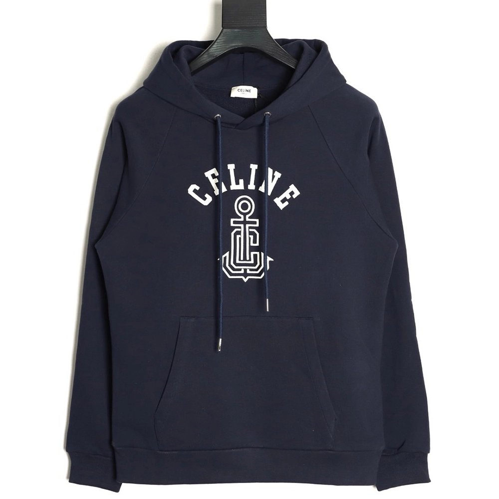 Celine embroidered letter logo hoodie,Celine Hoodie,Hoodie,APPAREL