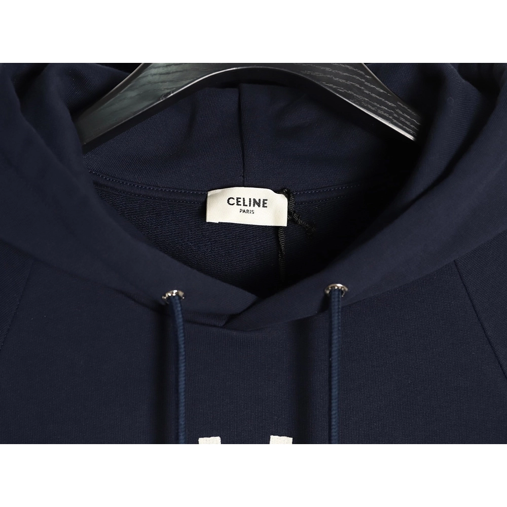 Celine embroidered letter logo hoodie,Celine Hoodie,Hoodie,APPAREL