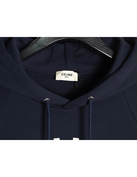 Celine embroidered letter logo hoodie,Celine Hoodie,Hoodie,APPAREL