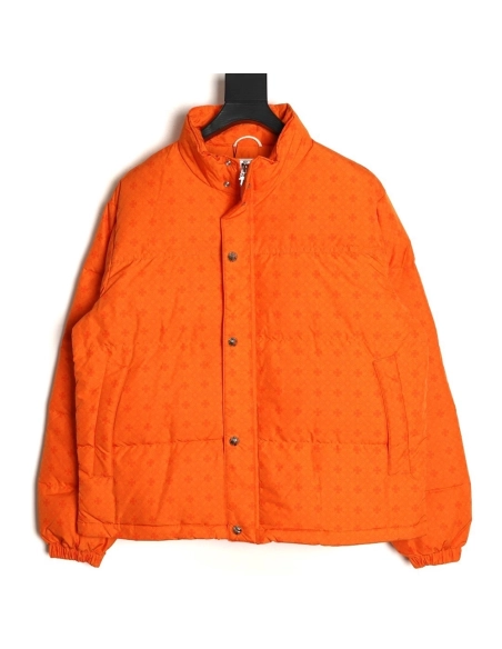 Chrome Hearts Dark Pattern Jacquard Down Jacket,Chrome Hearts Jacket,Jacket,APPAREL