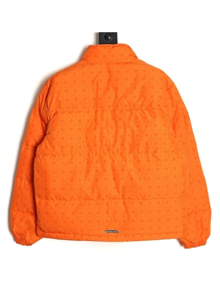 Chrome Hearts Dark Pattern Jacquard Down Jacket,Chrome Hearts Jacket,Jacket,APPAREL