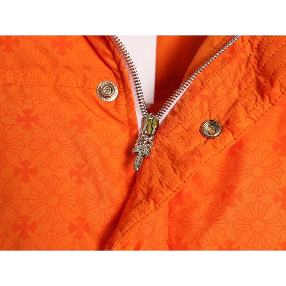 Chrome Hearts Dark Pattern Jacquard Down Jacket,Chrome Hearts Jacket,Jacket,APPAREL