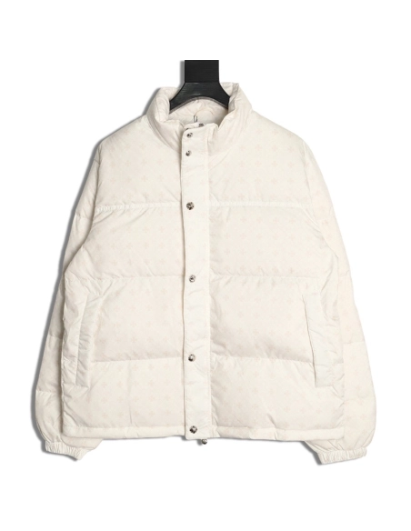 Chrome Hearts Dark Pattern Jacquard Down Jacket,Chrome Hearts Jacket,Jacket,APPAREL