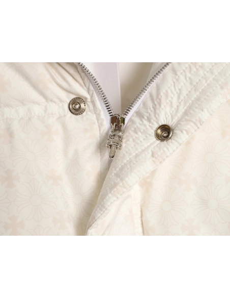 Chrome Hearts Dark Pattern Jacquard Down Jacket,Chrome Hearts Jacket,Jacket,APPAREL