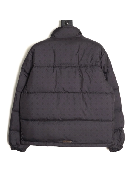 Chrome Hearts Dark Pattern Jacquard Down Jacket,Chrome Hearts Jacket,Jacket,APPAREL