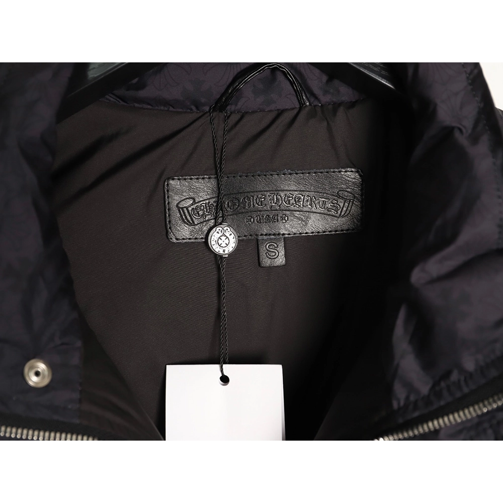 Chrome Hearts Dark Pattern Jacquard Down Jacket,Chrome Hearts Jacket,Jacket,APPAREL