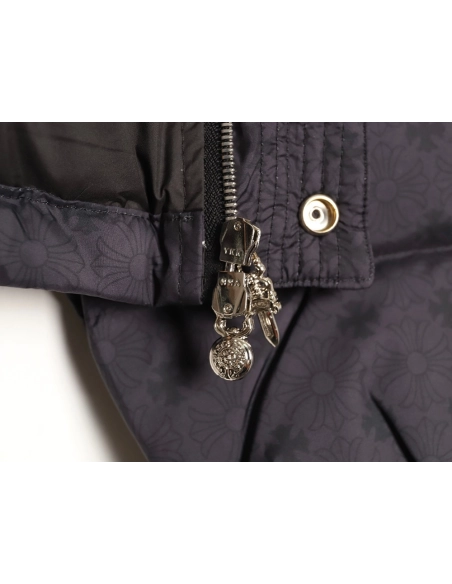 Chrome Hearts Dark Pattern Jacquard Down Jacket,Chrome Hearts Jacket,Jacket,APPAREL