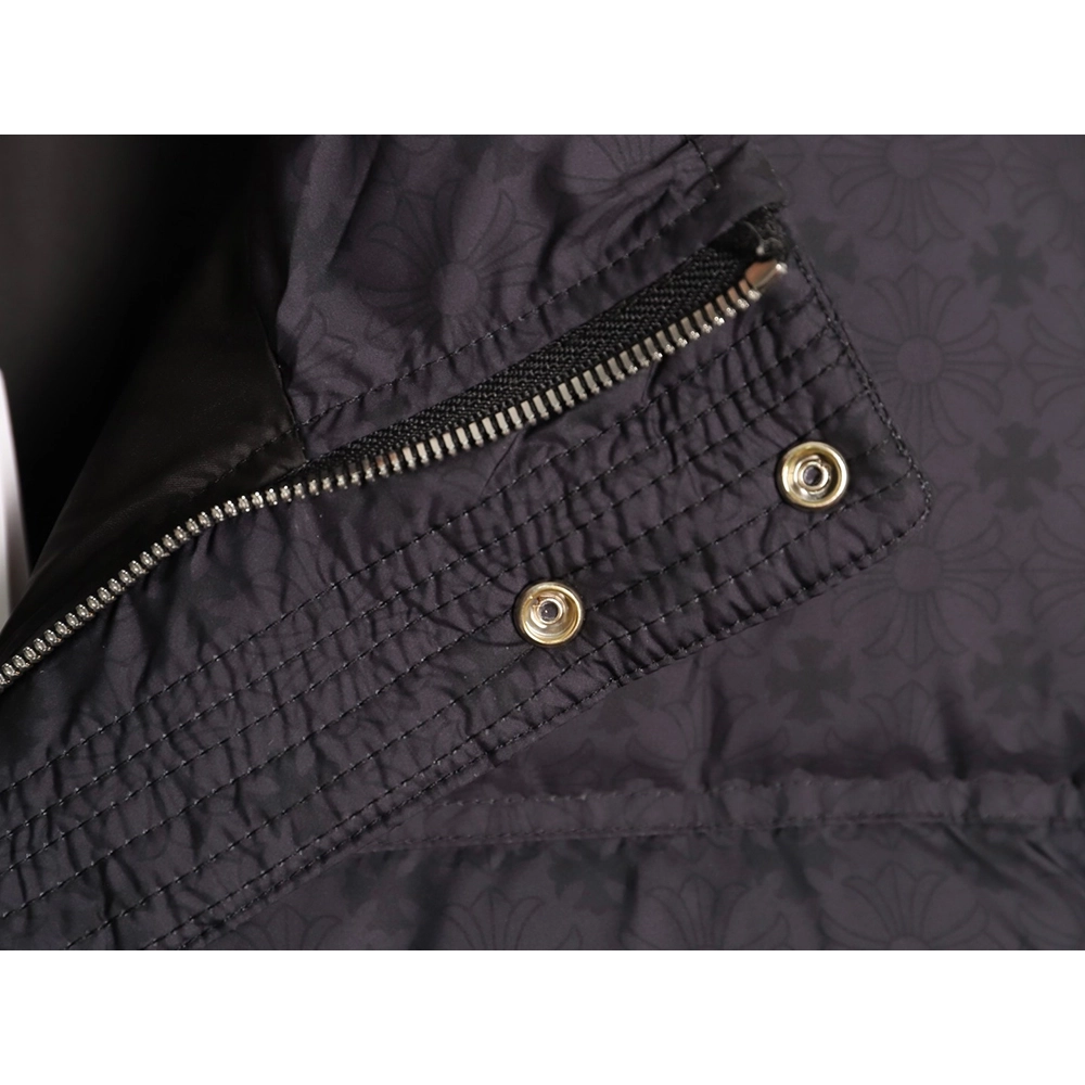 Chrome Hearts Dark Pattern Jacquard Down Jacket,Chrome Hearts Jacket,Jacket,APPAREL