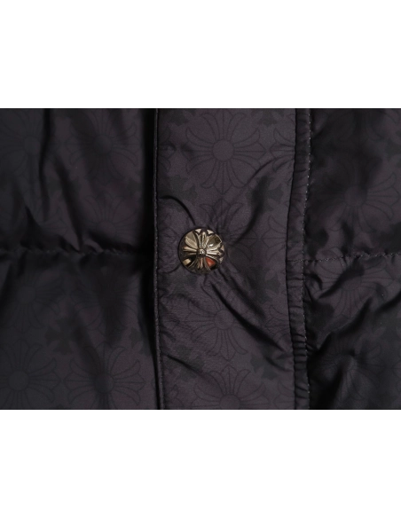 Chrome Hearts Dark Pattern Jacquard Down Jacket,Chrome Hearts Jacket,Jacket,APPAREL