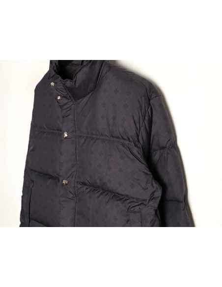Chrome Hearts Dark Pattern Jacquard Down Jacket,Chrome Hearts Jacket,Jacket,APPAREL
