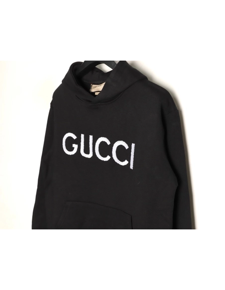 Gucci letter embroidered hoodie,Gucci Hoodie,Hoodie,APPAREL
