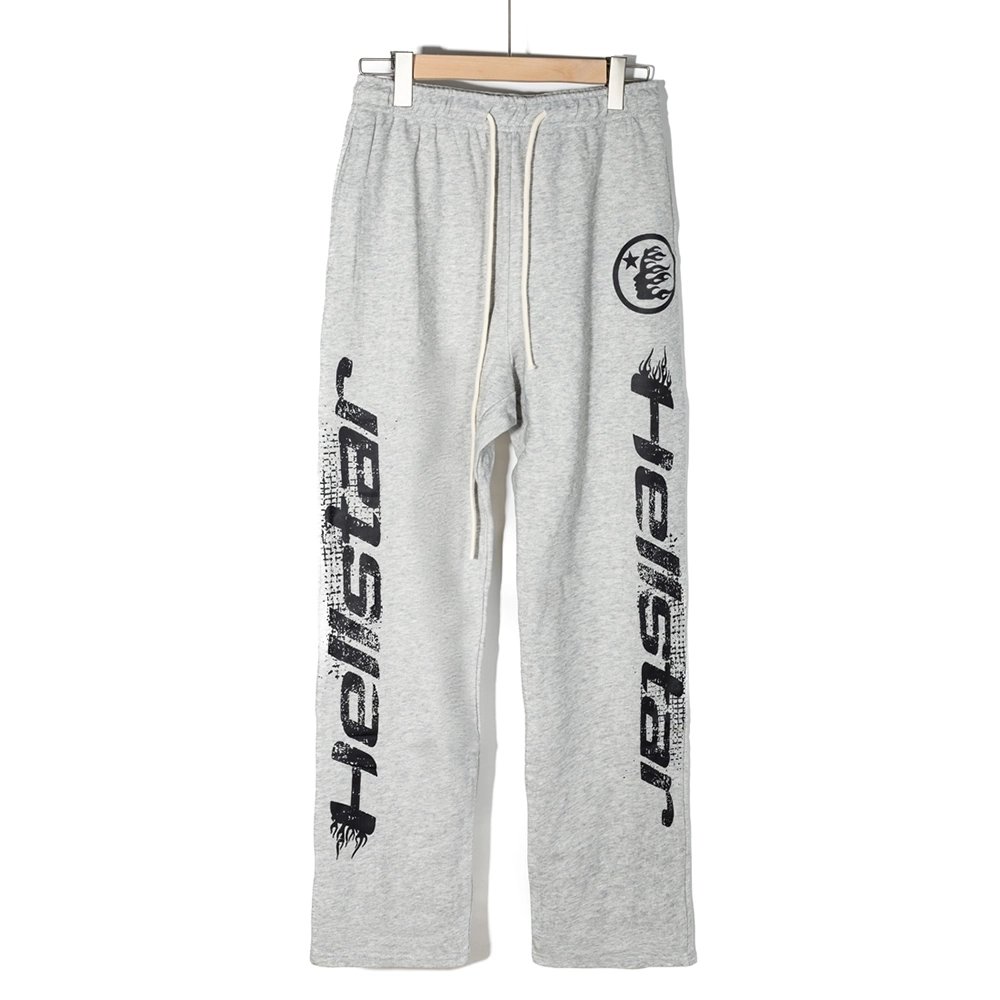 Hell star Grey Future Flame Sweatpants,Hell Star Sweatpants,PANTS JEANS,APPAREL