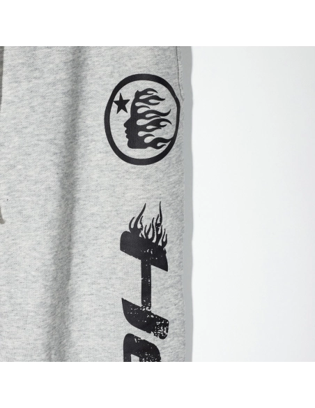Hell star Grey Future Flame Sweatpants,Hell Star Sweatpants,PANTS JEANS,APPAREL