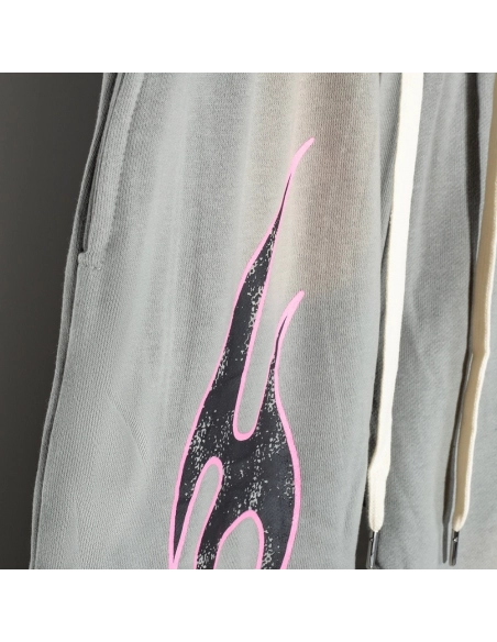 Hell star Grey Future Flame Sweatpants,Hell Star Sweatpants,PANTS JEANS,APPAREL